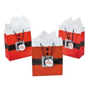 NWT Holiday 12 PC Medium Santa Paper Gift Bags